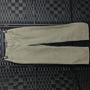 Hollister Womens High Rise Dad Pants Corduroy Sage Green SZ 00S W23